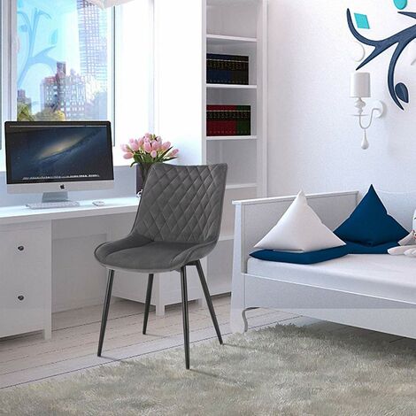 WOLTU 2x dining chairs Kitchen Counter chairs Lounge Leisure Living Room Dark Grey