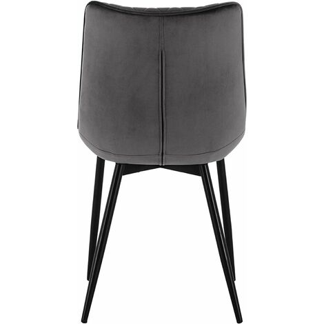 WOLTU 2x dining chairs Kitchen Counter chairs Lounge Leisure Living Room Dark Grey