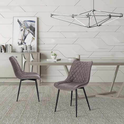 WOLTU 2pcs dining chairs Kitchen Counter chairs Lounge Leisure Living Room Dark Grey