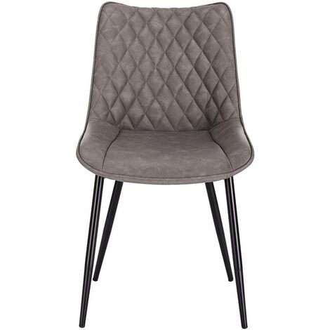 WOLTU 2pcs dining chairs Kitchen Counter chairs Lounge Leisure Living Room Dark Grey