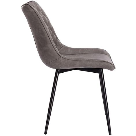 WOLTU 2pcs dining chairs Kitchen Counter chairs Lounge Leisure Living Room Dark Grey