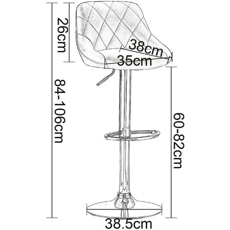 WOLTU 1 pcs bar stools chairs Breakfast Dining stools chairs for Kitchen Adjustable Cream