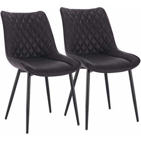 WOLTU 2pcs dining chairs Kitchen Counter chairs Lounge Leisure Living Room Anthracite