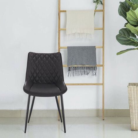 WOLTU 2pcs dining chairs Kitchen Counter chairs Lounge Leisure Living Room Anthracite