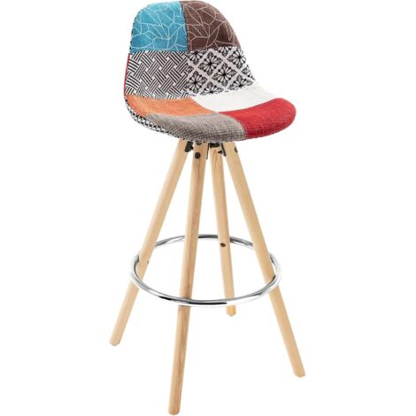 WOLTU Breakfast Kitchen Counter Bar chairs Faux Leather+PP bar stools barstools 1pc Multicolor-Fabric