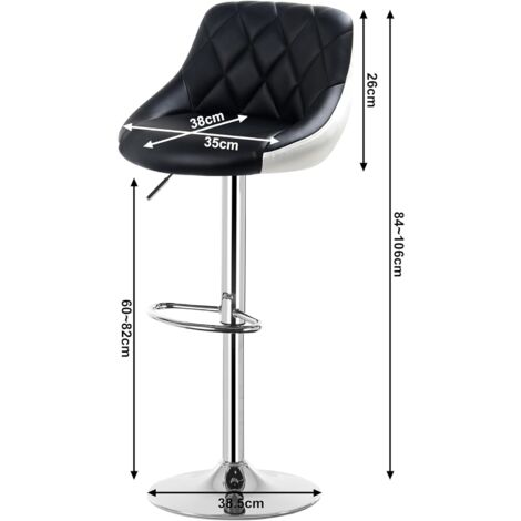 WOLTU bar stools Bar chairs Breakfast Dining stools for Kitchen Island Counter Black