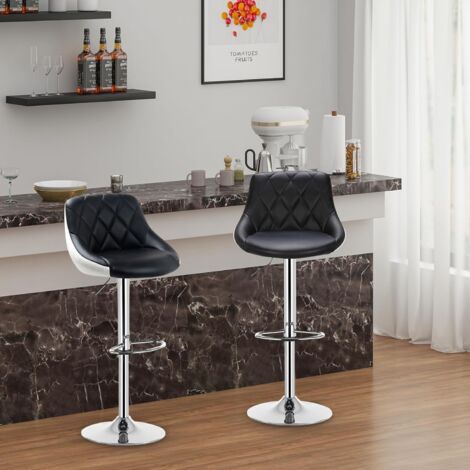 WOLTU bar stools Bar chairs Breakfast Dining stools for Kitchen Island Counter Black