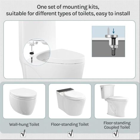 WOLTU Quick Release WC Toilet Seats Soft Close Slow Hinge Attached for Family Bathroom Hemp Rope Starfish
