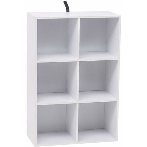 WOLTU bookcases Book Shelf Cube Storage Units Wood Storage Shelves for Bedroom White 89 cm