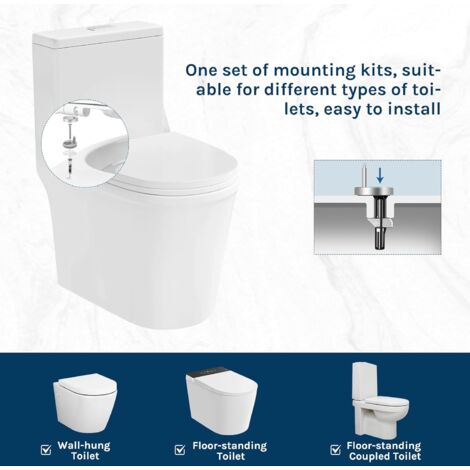 WOLTU WC Toilet Seats Soft Close Adjustable Hinge Quick Release High Quality Top Fixed