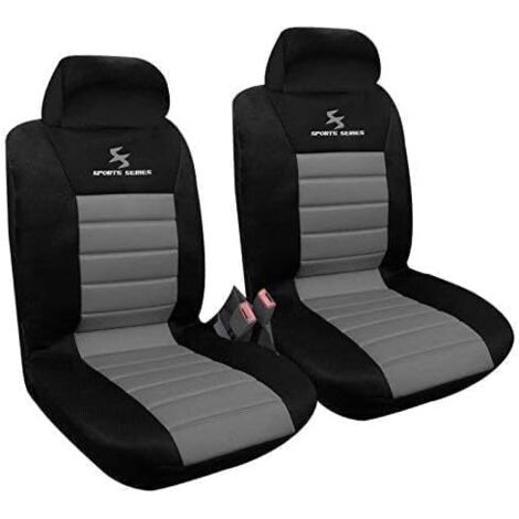 WOLTU Car Van Seat Covers Front Pair Universal for Cars Vans Car Seat Protector Grey
