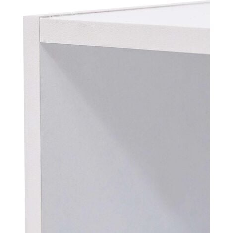 WOLTU bookcases Book Shelf Cube Storage Units Wood Storage Shelves for Bedroom White 121 cm
