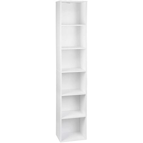 WOLTU bookcases Book Shelf Cube Storage Units Wood Storage Shelves for Bedroom White 158.5 cm