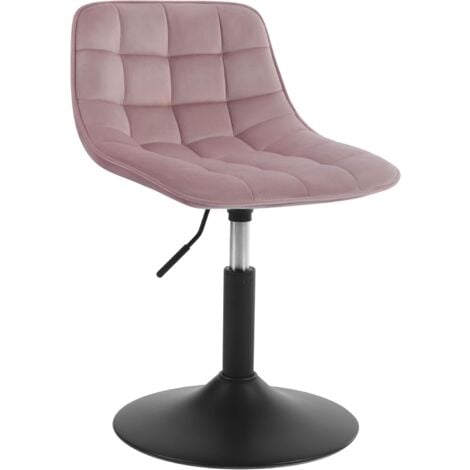 WOLTU 1x Breakfast bar stools Swivel Velvet Padded Seat Home chairs Cafe Seat Pink