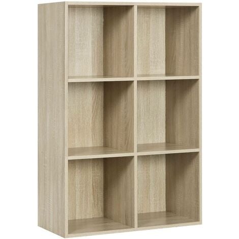 WOLTU bookcases Book Shelf Cube Storage Units Wood Storage Shelves for Bedroom Oak 89 cm