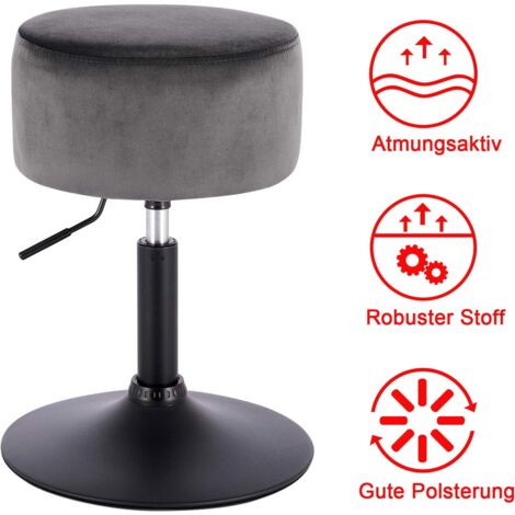 WOLTU 1x Breakfast Kitchen Counter Adjustable Bar Stool Chair Velvet Seat