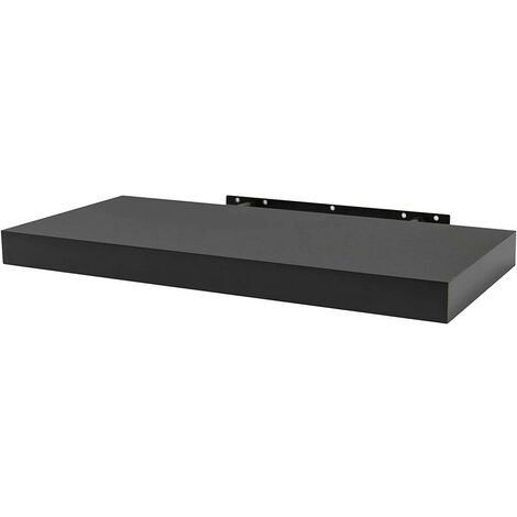 WOLTU Floating Shelf Storage Display Unit Wall Mounted Bookcase Unit Black 90 cm