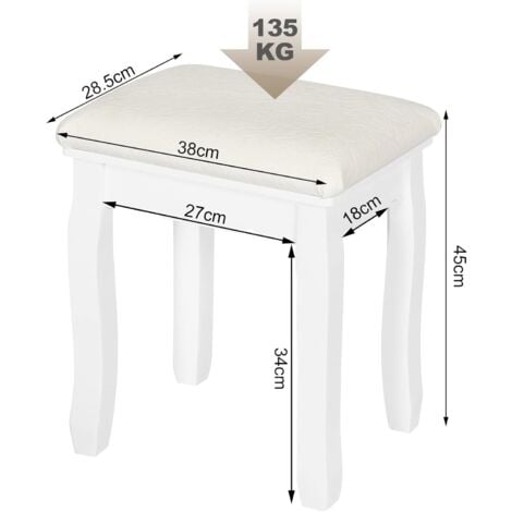 White stool chair on sale for vanity