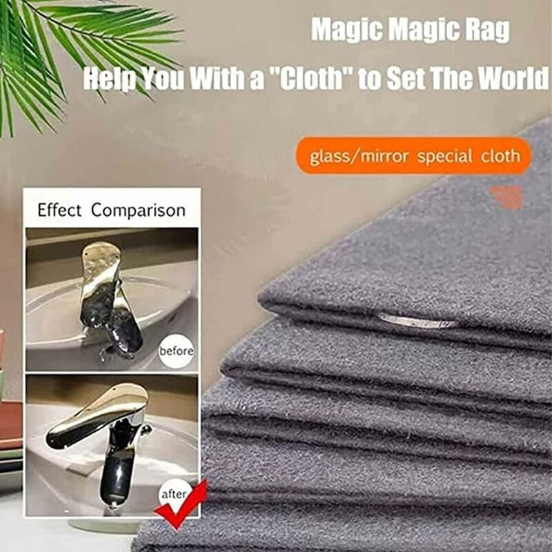 10 x Thickened Magic Cleaning Cloth, Large Microfiber Glass Cleaning Cloth,  Magic Streak-Free Miracle Cleaning Cloth, Reusable Cleaning Cloths for  Cleaning Windows, Kitchen, Glass, Cars, Cleaning Clot