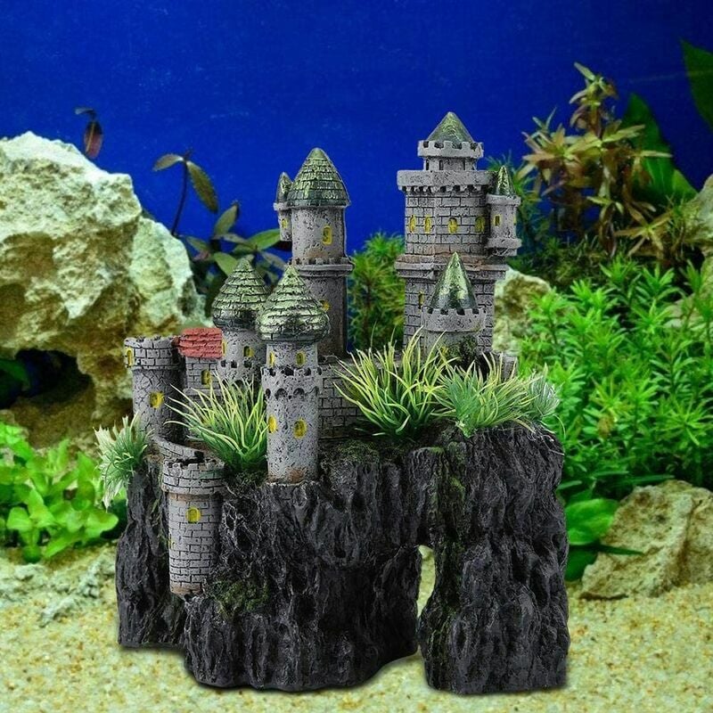 Décoration pour aquarium en forme de tonneau cassé en résine - Décoration  marine - Tronc d'arbre - Grotte en bois flotté - Décoration pour aquarium :  : Animalerie