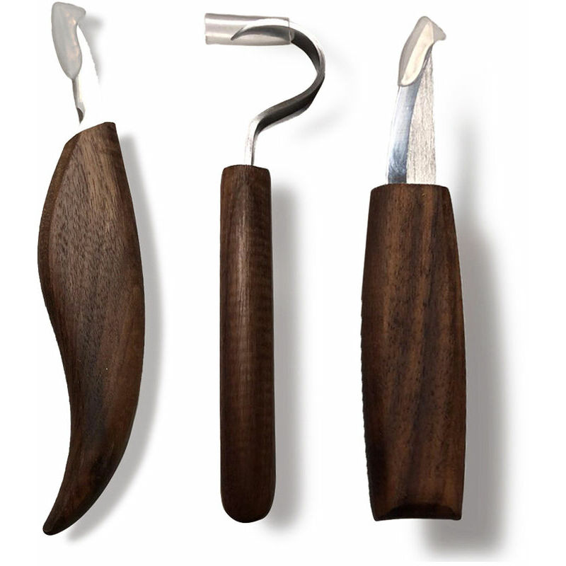Lot de 3 outils de polissage pour cuir à double pointe - Cuillère