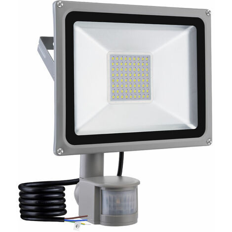 20W Projecteur LED Avec Détecteur de Mouvement, 24 LEDs Spot LED Extérieur Avec  Détecteur IP65 Etanche