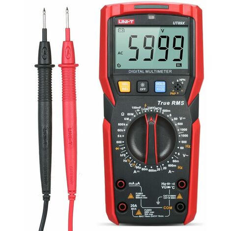 Multimètre numérique intelligent 6000 points True RMS Écran couleur VA  Testeur électrique Voltmètre Ampèremètre Mesure de