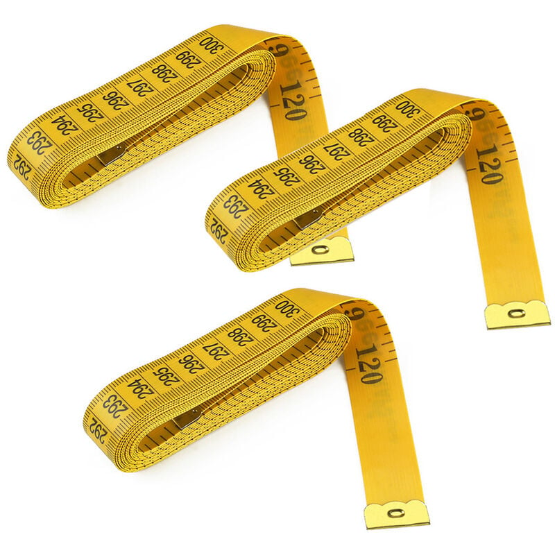 2 Pack Soft Tape Measure (120in/3M) , Pocket Measuring Tape, for Measuring  Tape for Body Measurements, Cloth Measuring Tape for Tailor, Yellow 