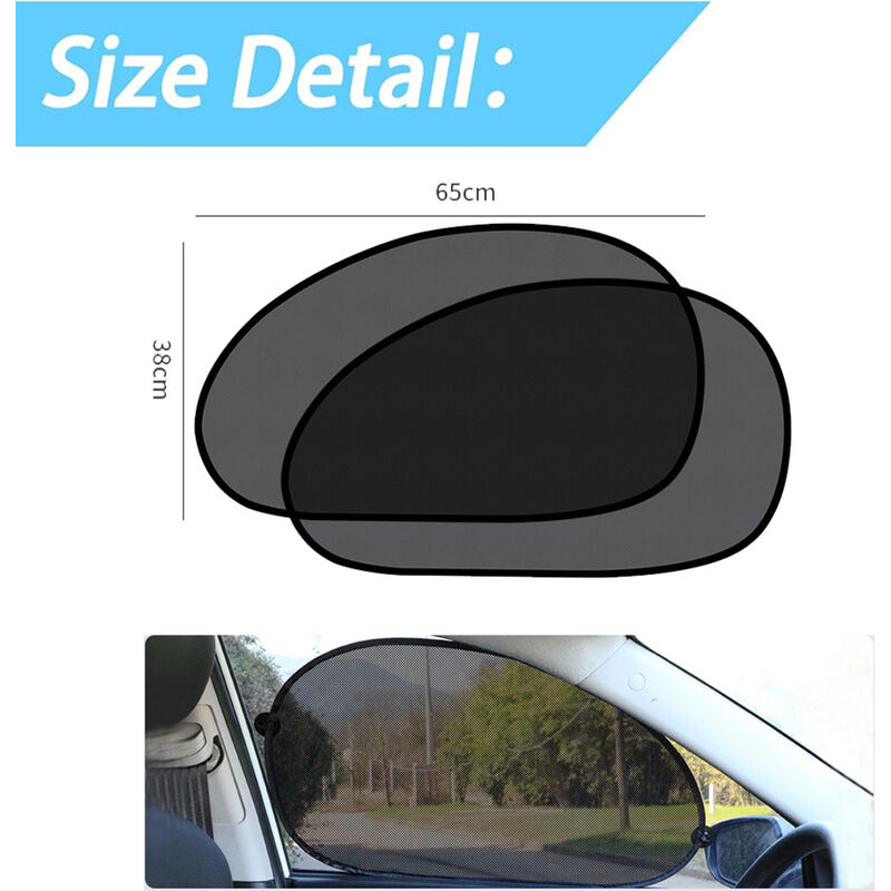 General car sun blind, applicable to car windows - sun, glare and  ultraviolet protection - baby side window style