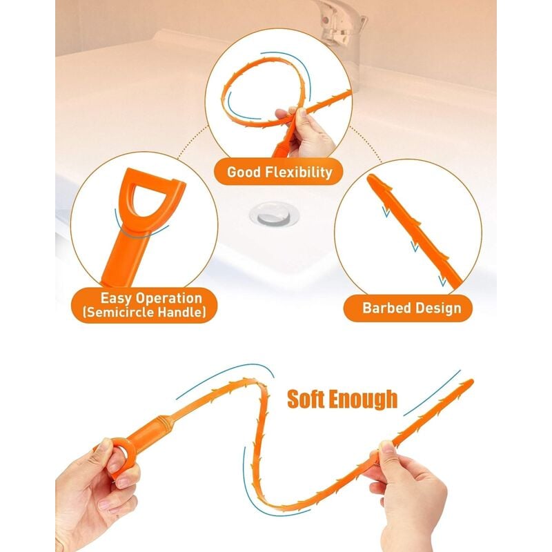 Drain Hair Catcher Shower Drain Hair Trap And Drain Hair Clog Remover  Cleaning Tool Snake Shower Drain Protectors For Tub Bathtub Sewer Kitchen 8  Pack