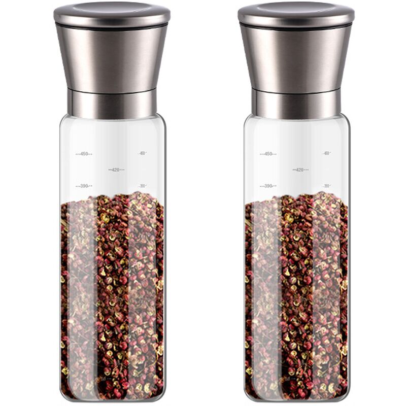 Fillable Stainless Steel Grinder - Adjustable Black Pepper Grinder, Long  Lasting Fresh Keeping Spice Grinder, High Glass Blender That Can Be Used  for