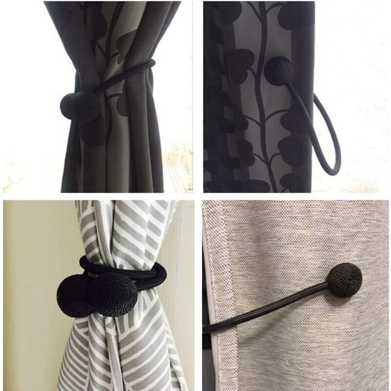 Magnetic Curtain Tieback Curtain Clips Rope Back Curtain Holders