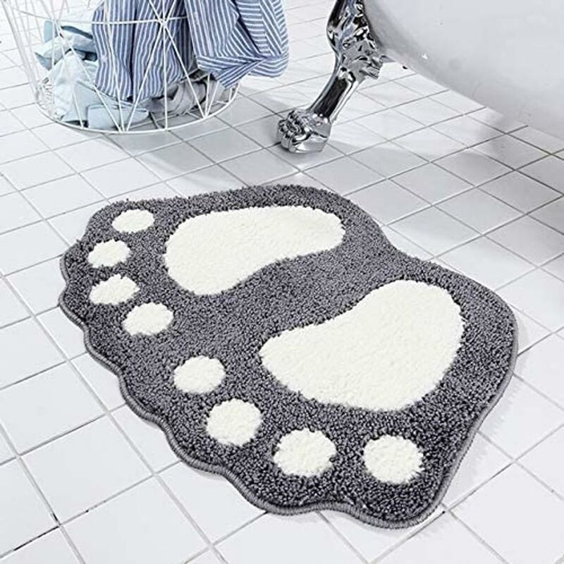 1pc Cute Cartoon Paw Print Pattern Quick-dry Bathroom Mat/floor Mat For  Anti-slip