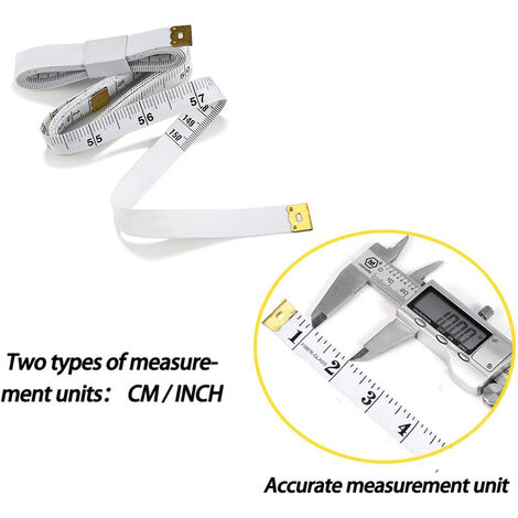 Soft Tape Measure, Body Measuring Tape Flexible Vinyl Ruler for Sewing  Tailor Cloth Medical Pocket Measurement 60 Inch/ 150 cm (2-Pack White and