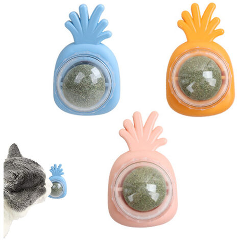 3 Pack Of Cat Paw Catnip Toys, Teeth Cleaning Cat Toy, Rotatable