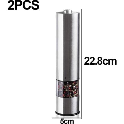 Easygrind Electric Gravity Salt and Pepper Grinder Set in Stainless Steel  en 2023