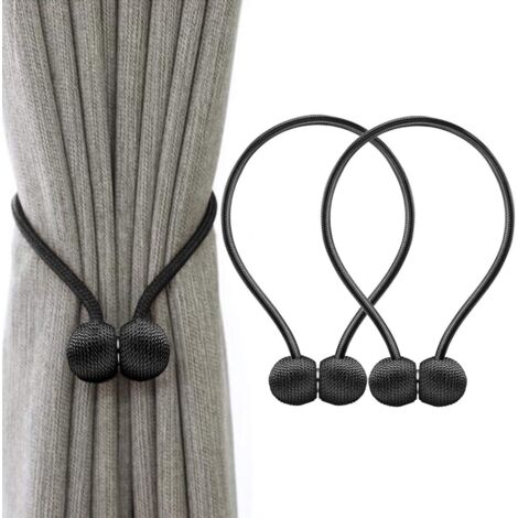 Magnetic Curtain Tieback Curtain Clips Rope Back Curtain Holders Buckles  Curtain Binder Curtain Holders For Home Decoration 2 Pieces