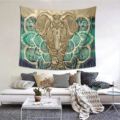 Bohemian Elephant Tapestry Mandala