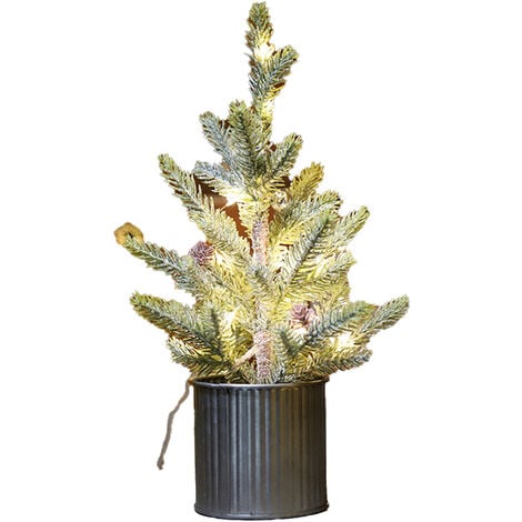 Flocking Artificial Christmas Tree, Desktop Cedar Christmas Tree ...