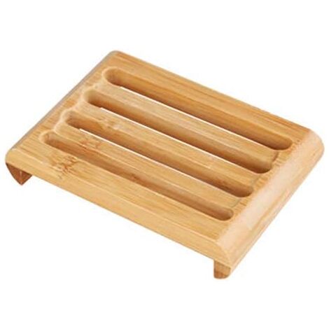 2Pcs/Set Bamboo Wooden Soap Dishes for Bar Soap, Bathroom Soap Dish, Bathtub Shower Tray, Bamboo Soap Dishes Holder for Bathroom Shower, Bathroom Sink