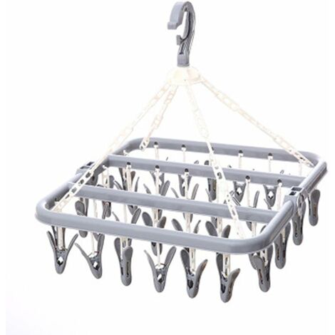 Cheap 6/8/10 Holes Wall Hanger Clothes Drying Rack Screw Stainless Steel  Folding Space Saving Clothes Hangers