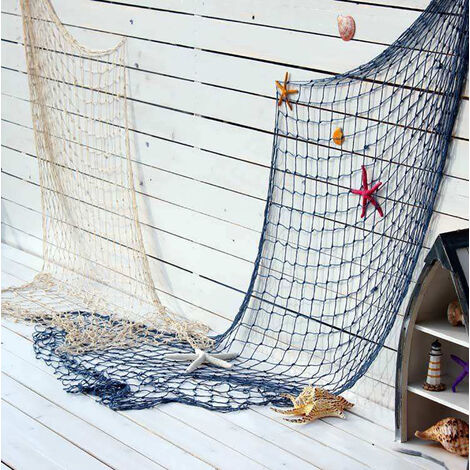 Creamy White Fishing Net Beach Themed Decor for Party Home Living Room  Bedroom 78 inch Mediterranean Style Decor Wall Decor