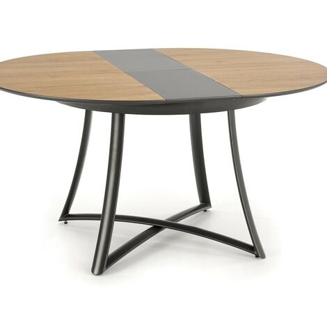 Table à manger extensible 130-175 x 85 x 76 cm - Chêne wotan/Noir
