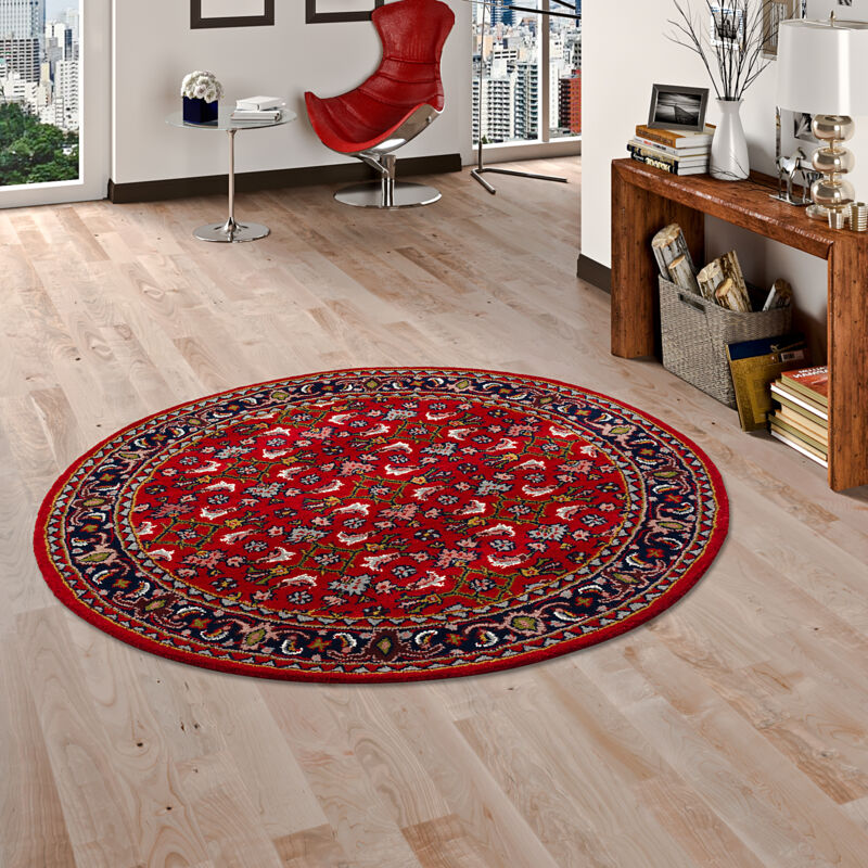 Orient Teppich rot beige klassisch dicht gewebt mit Ornament und