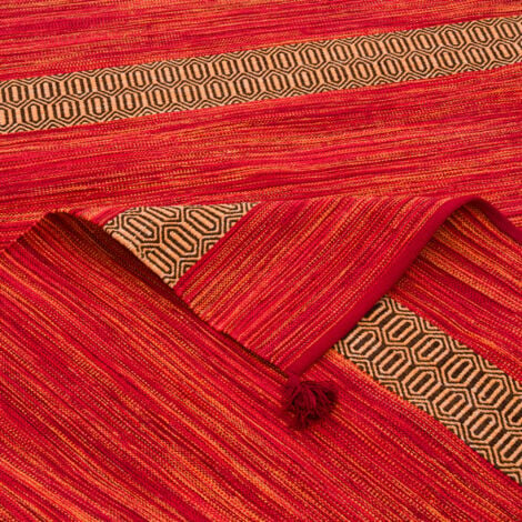 Natur Teppich Kelim Toskana Rot - 70x140 cm