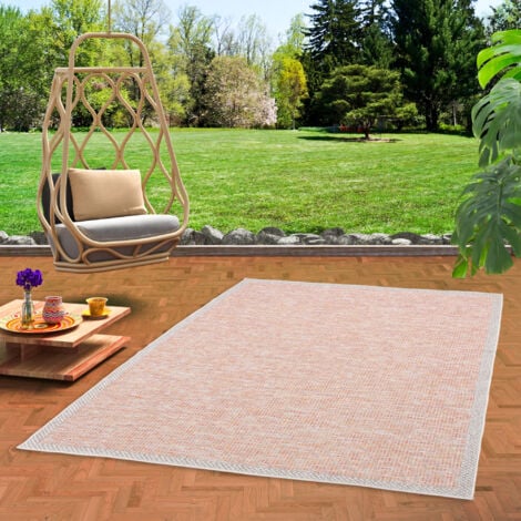 In- Outdoor & Home 60x100 Terrassen Rauten Teppich Modern Muster Design Paco Geometrisches Bunt cm