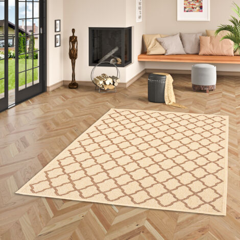 Paco Home Teppich Wohnzimmer cm 60x100 Mit Grau Modern Muster In Braun Geometrischem Gelb Kurzflor