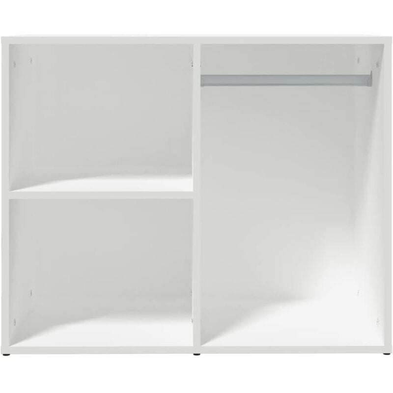 Susany Garde-Robe Armoire Vetement pour Adulte Armoire Penderie Blanc  80x40x110 cm Aggloméré