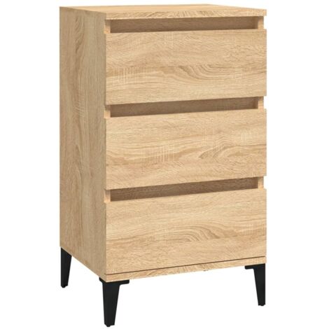 Table de chevet chêne sonoma 40x35x70 bois d'ingénierie (1/5)