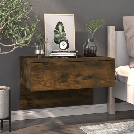 Chevet Commode de nuit - Table d'appoint - murale Chêne fumé Bois d'ingénierie Chic-816082 (1/5)